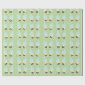 グリーンボバティー ラッピングペーパー (フラット)