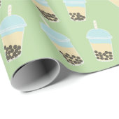 グリーンボバティー ラッピングペーパー (ロールコーナー)