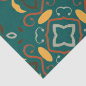 グリーンボホオリエンタル抽象芸術万華鏡模様 薄葉紙 (詳細)