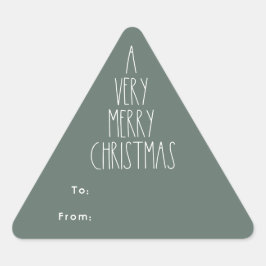 グリーンボホクリスマスプレゼント 三角形シール