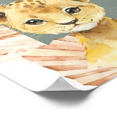 グリーンボホサファリOhボーイベビーシャワー歓迎サイン ポスター (角)