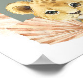 グリーンボホサファリOhボーイベビーシャワー歓迎サイン ポスター (角)