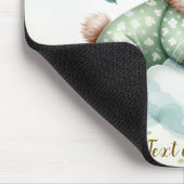 グリーンボホスリーピングテディベアかわいい マウスパッド (コーナー)