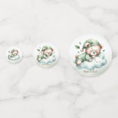 グリーンボホスリーピングテディベアキュートパーティー コンフェッティ (裏面)