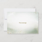 グリーンボホスリーピングテディベアキュートパーティー サンキューカード (裏面)