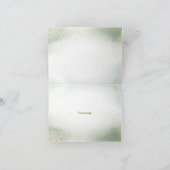 グリーンボホスリーピングテディベアキュートパーティー サンキューカード (内部)