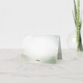 グリーンボホスリーピングテディベアキュートパーティー サンキューカード (裏面)