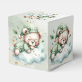 グリーンボホスリーピングテディベアキュートパーティー フェイバーボックス (裏面サイド)