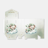 グリーンボホスリーピングテディベアキュートパーティー フェイバーボックス (折り畳みなし)