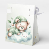 グリーンボホスリーピングテディベアキュートパーティー フェイバーボックス (裏面サイド)