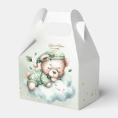 グリーンボホスリーピングテディベアキュートパーティー フェイバーボックス (裏面サイド)