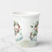 グリーンボホスリーピングテディベアキュートパーティー 紙コップ (右)