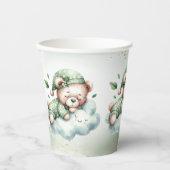 グリーンボホスリーピングテディベアキュートパーティー 紙コップ (正面)