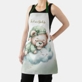 グリーンボホスリーピングテディベア可愛エレガントい エプロン (インサイチュ)