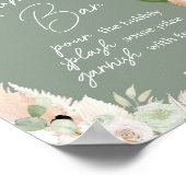 グリーンボホベアバルーンベビーシャワーママママオサバー ポスター (角)