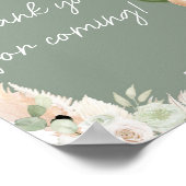 グリーンボホベアバルーンベビー有難うござい来ます ポスター (角)