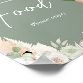 グリーンボホベアバルーン赤ちゃんシャワー食品 ポスター (角)