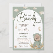 グリーンボホベアベビーシャワー 招待状 (正面)