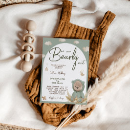 グリーンボホベアベビーシャワー 招待状