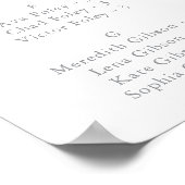 グリーンボホワイルドフラワーアルファベット座席表 ポスター (角)