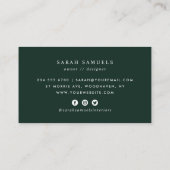 グリーンボホヴィンテージフローラ 名刺 (裏面)