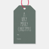 グリーンボホ水玉模様クリスマスから ギフトタグ (正面)