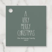 グリーンボホ水玉模様クリスマスススススクエア フェイバータグ (正面)