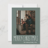 グリーンボホ水玉模様クリスマスバーチカルワンフォト シーズンカード (正面)