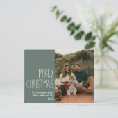 グリーンボホ水玉模様クリスマスフォト独身のー シーズンカード (スタンド正面)