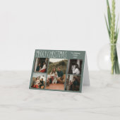 グリーンボホ水玉模様クリスマスフォードファイブフォト シーズンカード (正面)