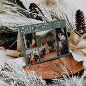 グリーンボホ水玉模様クリスマスフォードファイブフォト シーズンカード