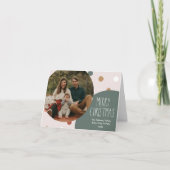 グリーンボホ水玉模様クリスマスフォールド独身の写真 シーズンカード (正面)