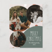グリーンボホ水玉模様クリスマス縦3 – 写真 シーズンポストカード (正面)