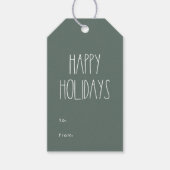 グリーンボホ水玉模様ハッピーホリデイズトゥ ギフトタグ (正面)
