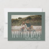 グリーンボホ水玉模様ハッピーホリデーズアレーフォト シーズンカード (正面)