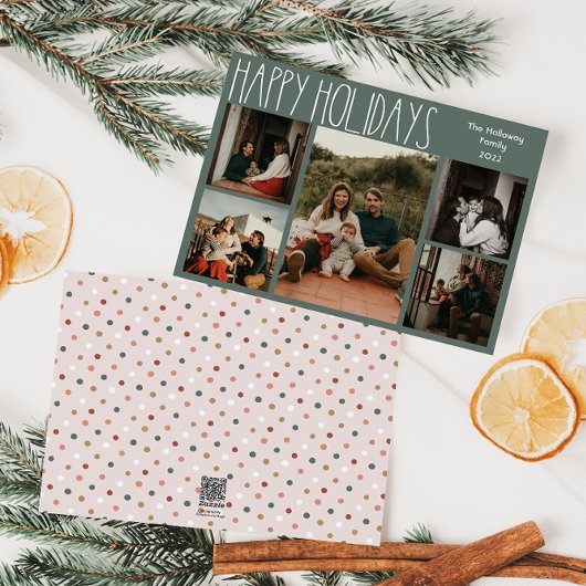 グリーンボホ水玉模様5枚写真 シーズンカード