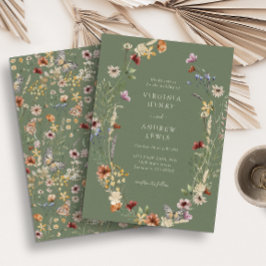 グリーンボホ結婚式招待状 招待状