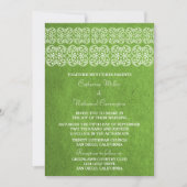 グリーンボモダンヘミアン結婚式の招待 招待状 (正面)