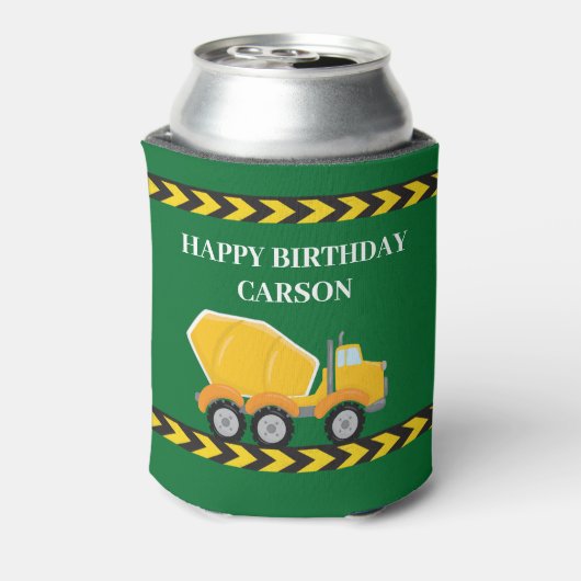 グリーンボーイズ誕生日パーティーセメントミキサートラック 缶クーラー (缶裏面)