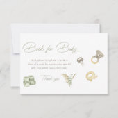 グリーンボーイ赤ちゃんシャワーベビー用ブック 招待状 (正面)