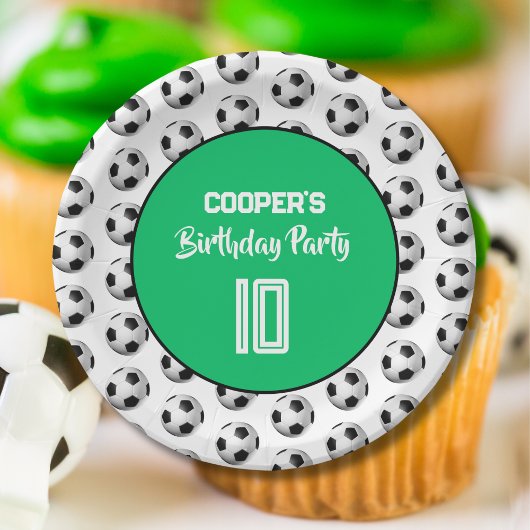 グリーンボーイ サッカー 誕生日パーティー ペーパープレート