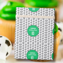 グリーンボーイ サッカー 誕生日パーティー ラッピングペーパー