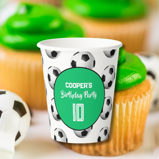 グリーンボーイ サッカー 誕生日パーティー 紙コップ