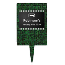 グリーンボード上のコンピュータチップ+情報の追加