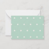 グリーンボーホスターリーウェディングデイトカードを保存 ノートカード (裏面)