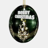グリーンボールクリスマス セラミックオーナメント (右)