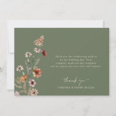 グリーンボ結婚ホフローラサンキューカード サンキューカード (裏面)