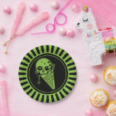 グリーンポイズンアイスクリームコーン紙プレート ペーパープレート (パーティー)