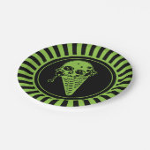 グリーンポイズンアイスクリームコーン紙プレート ペーパープレート (アングル)