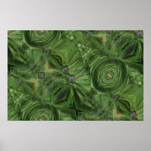 グリーンポスターの色合い～プリント ポスター (正面)